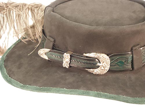 Leather Cavalier Hat - Brown